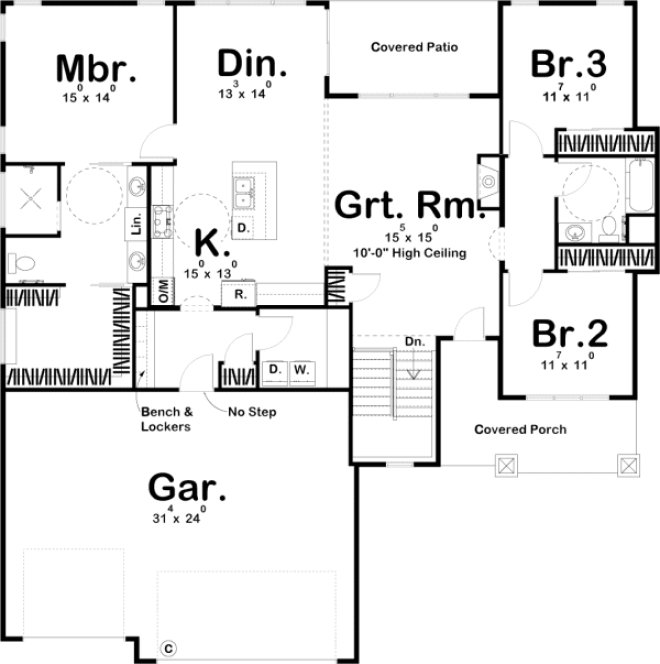 Main Floor Plan for House Plan #702391