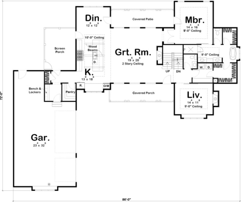 Main Floor Plan for House Plan #708672