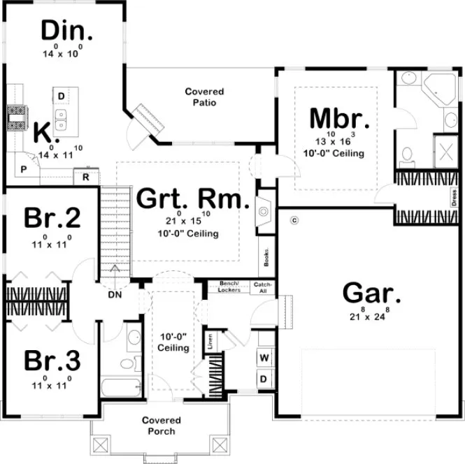 Main Floor Plan for House Plan #701961