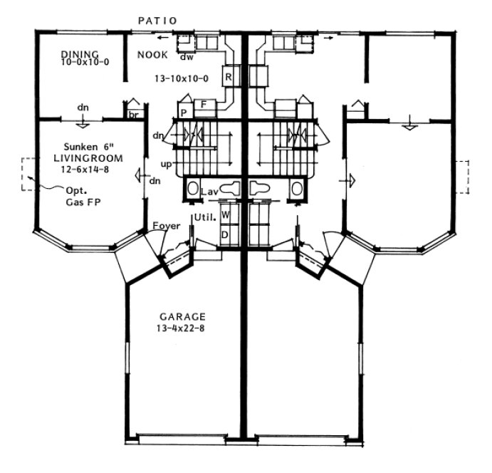 Main Floor Plan for House Plan #201154