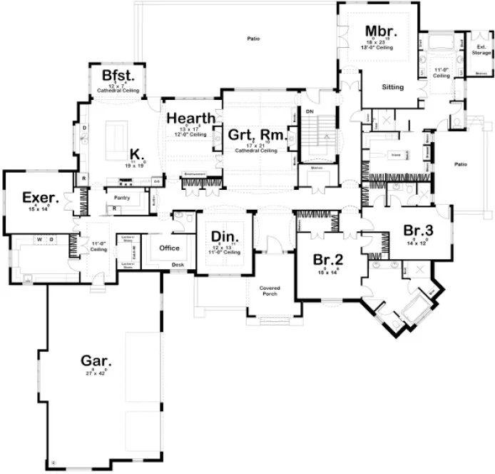 Main Floor Plan for House Plan #703584