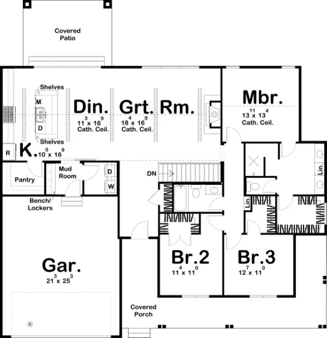Main Floor Plan for House Plan #705981