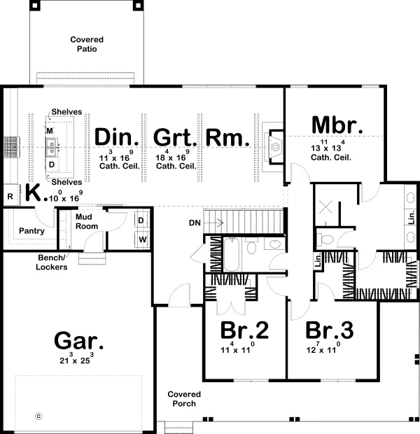 Main Floor Plan for House Plan #705981