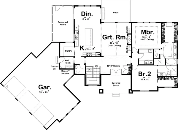 Main Floor Plan for House Plan #702712