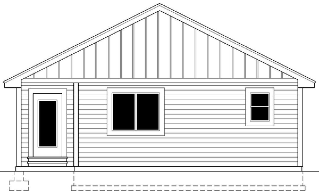 Rear Elevation for House Plan #803941