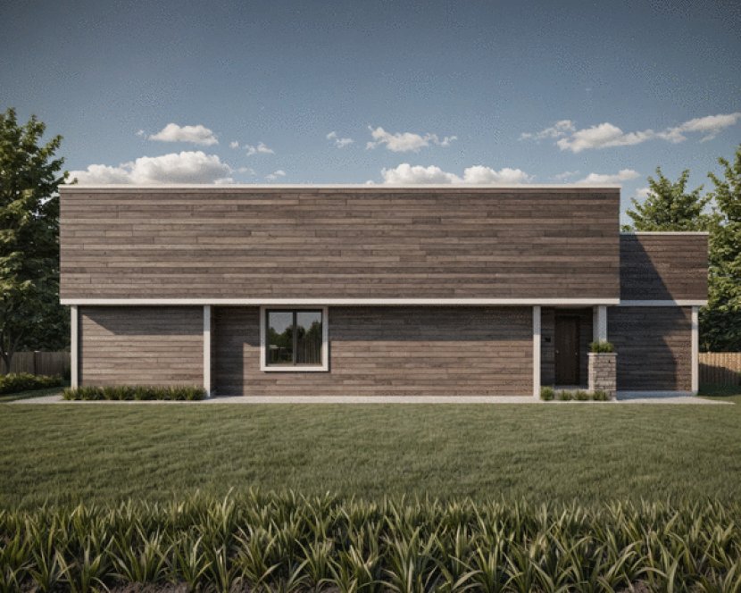 Left Elevation for House Plan #800421