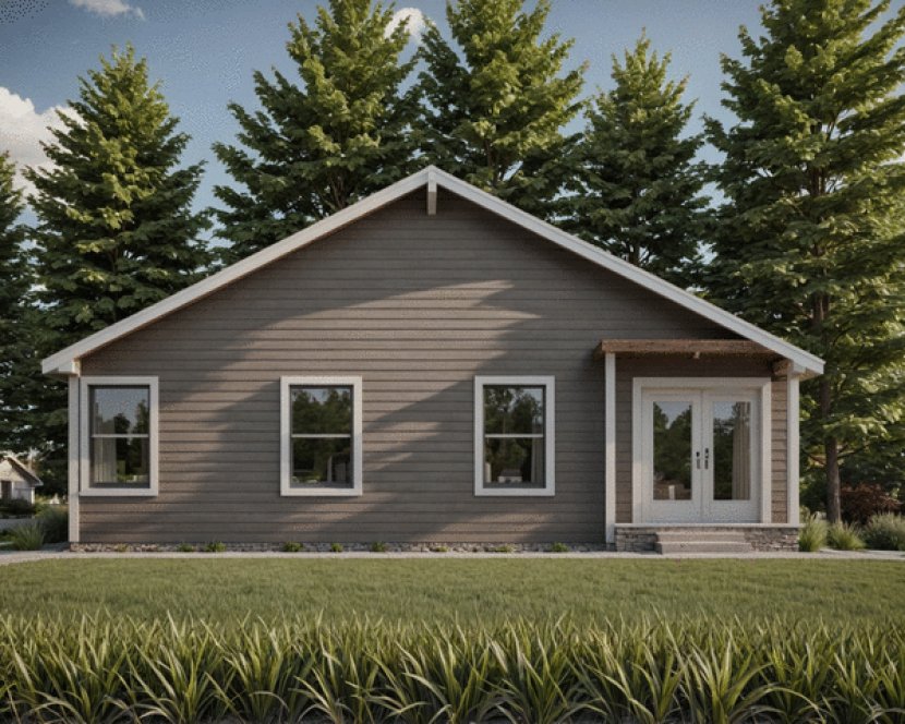 Rear Elevation for House Plan #800421