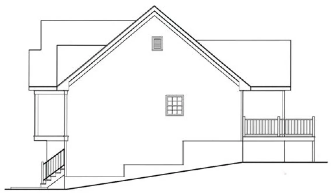 Right Elevation for House Plan #120561