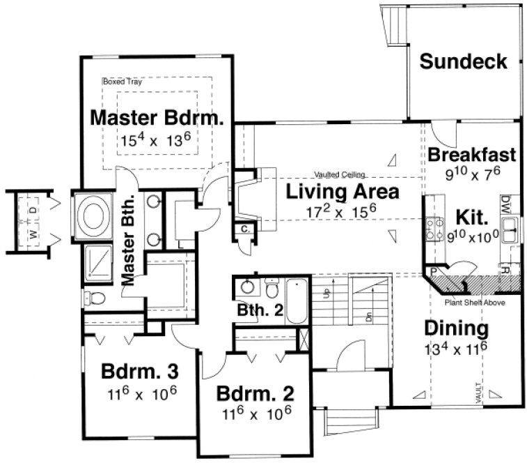 Main Floor Plan for House Plan #120561