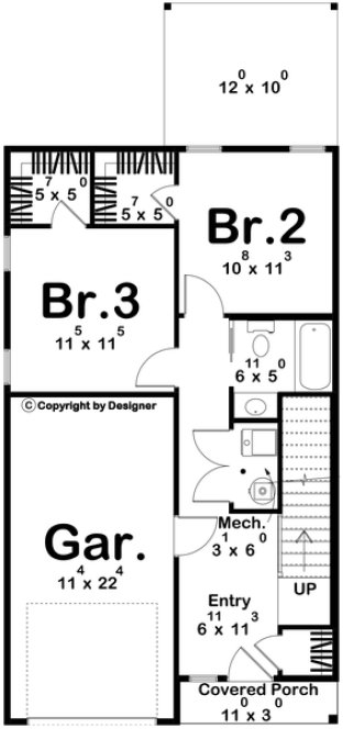 Main Floor Plan for House Plan #701541