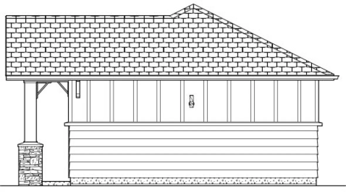 Right Elevation for House Plan #195466
