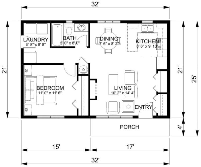 Main Floor Plan for House Plan #195466