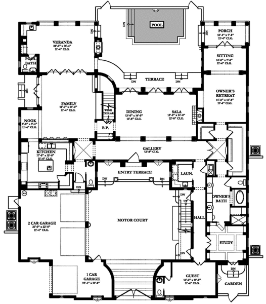 Main Floor Plan for House Plan #827544