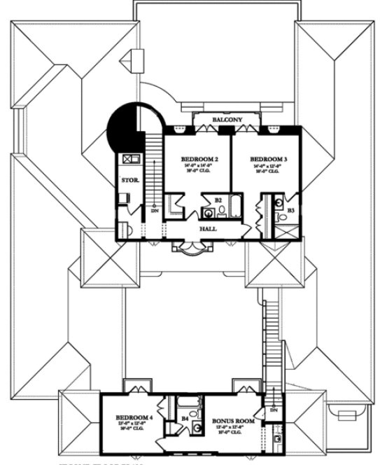 Second Floor Plan for House Plan #827544