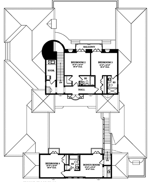 Second Floor Plan for House Plan #827544