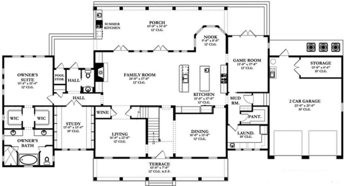 Main Floor Plan for House Plan #828544