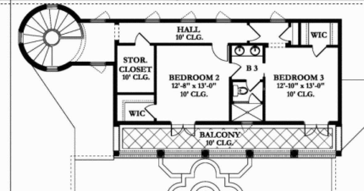 Second Floor Plan for House Plan #827964