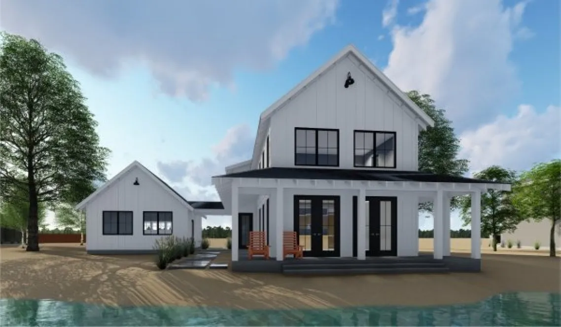 Rear Elevation for House Plan #707571