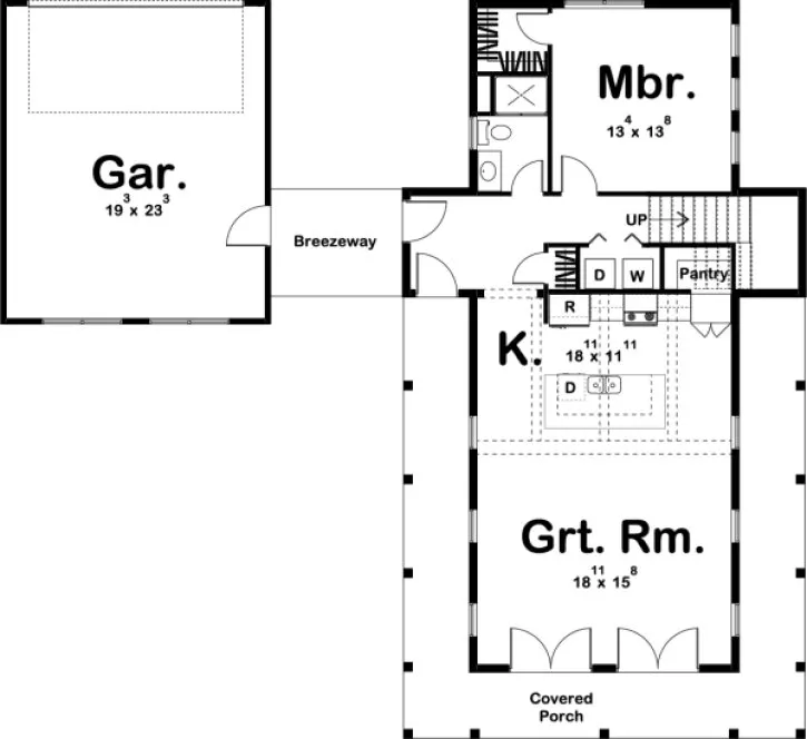 Main Floor Plan for House Plan #707571