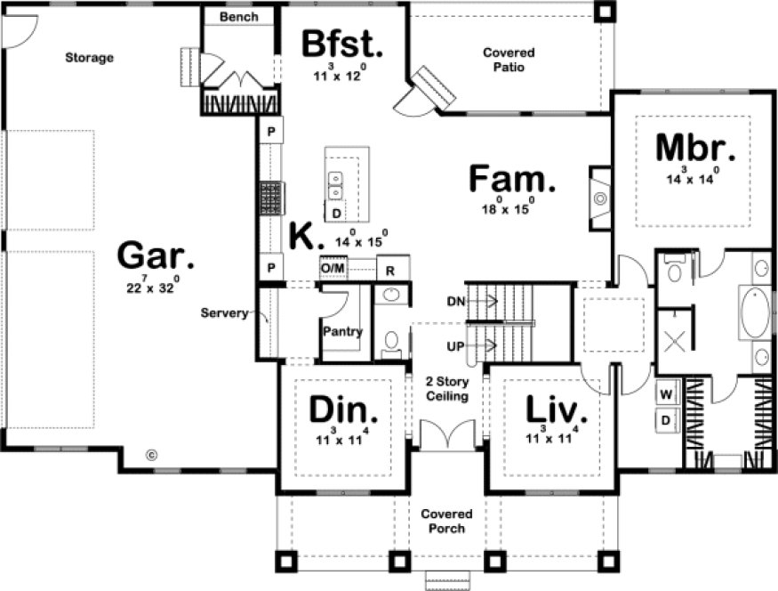 Main Floor Plan for House Plan #706252