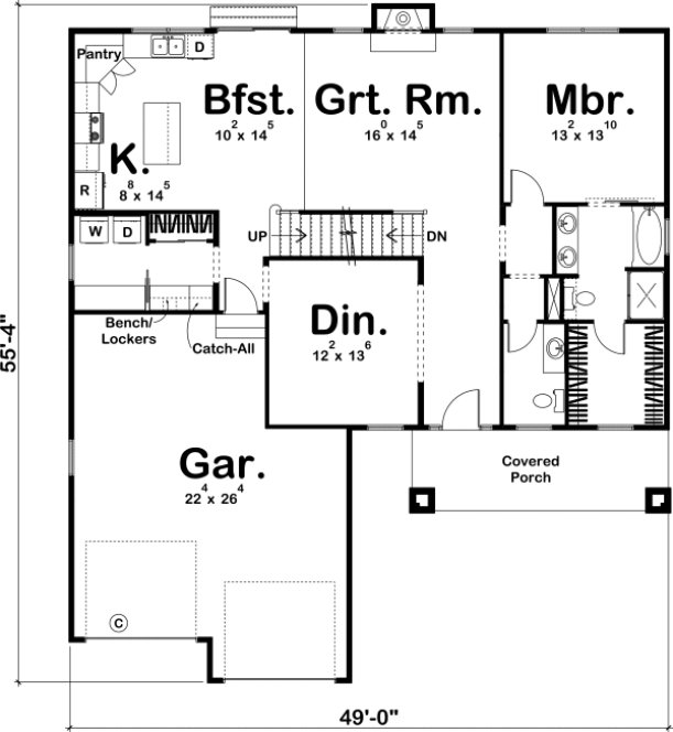 Main Floor Plan for House Plan #703922