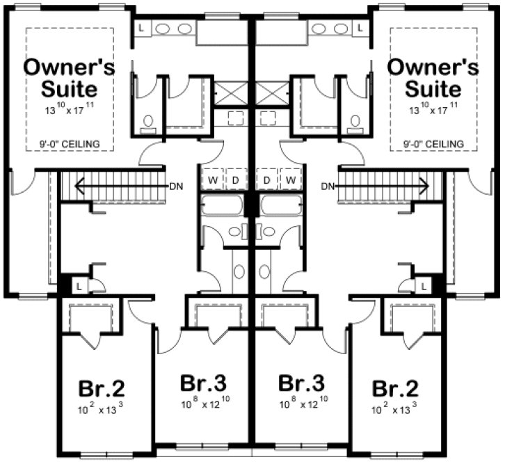 Second Floor Plan for House Plan #154602