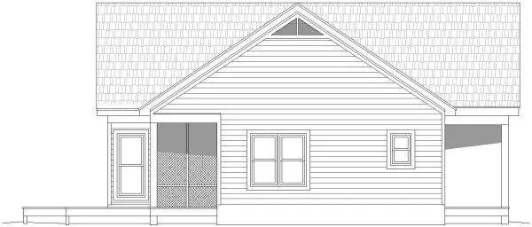 Left Elevation for House Plan #693721