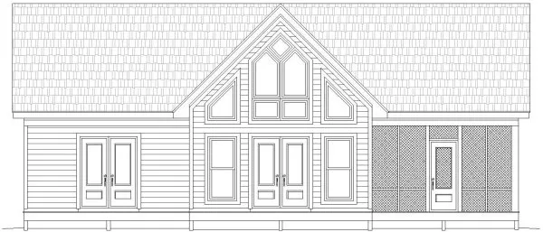 Rear Elevation for House Plan #693721