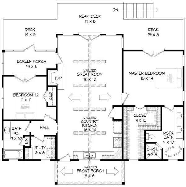 Main Floor Plan for House Plan #693721