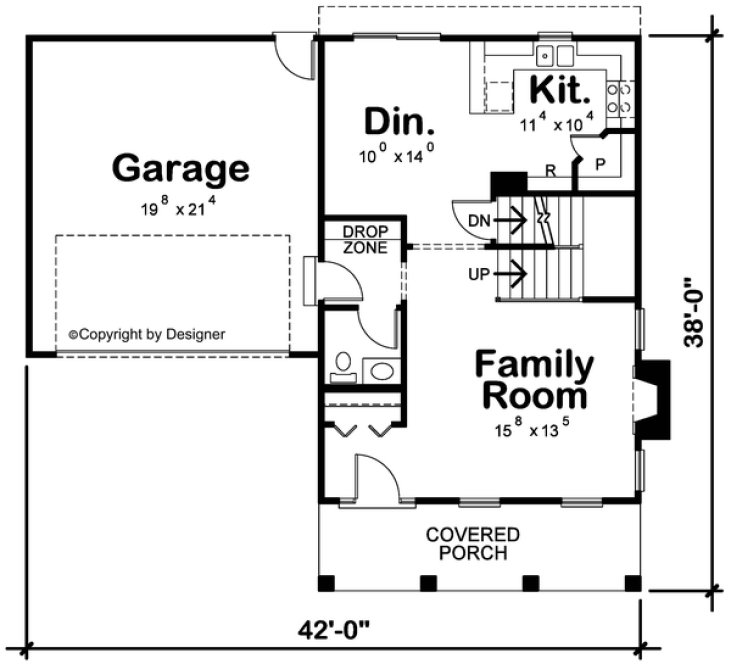 Main Floor Plan for House Plan #156281