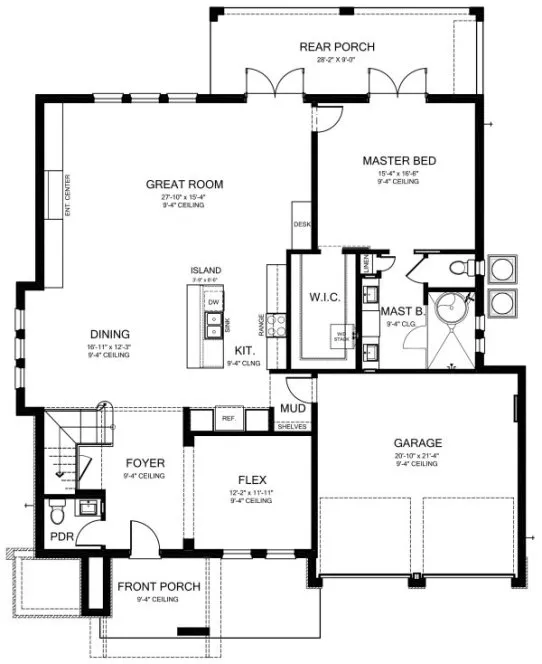 Main Floor Plan for House Plan #820123