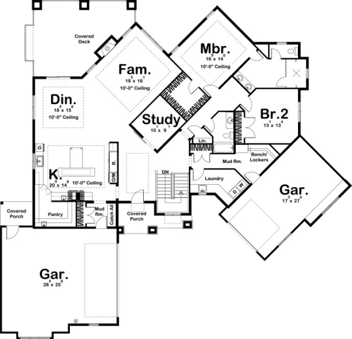 Main Floor Plan for House Plan #700952