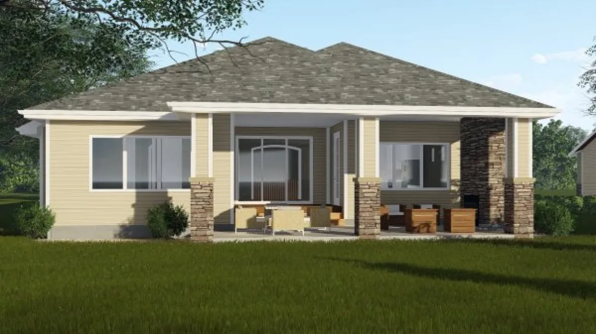 Rear Elevation for House Plan #700091