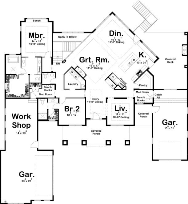 Main Floor Plan for House Plan #702442