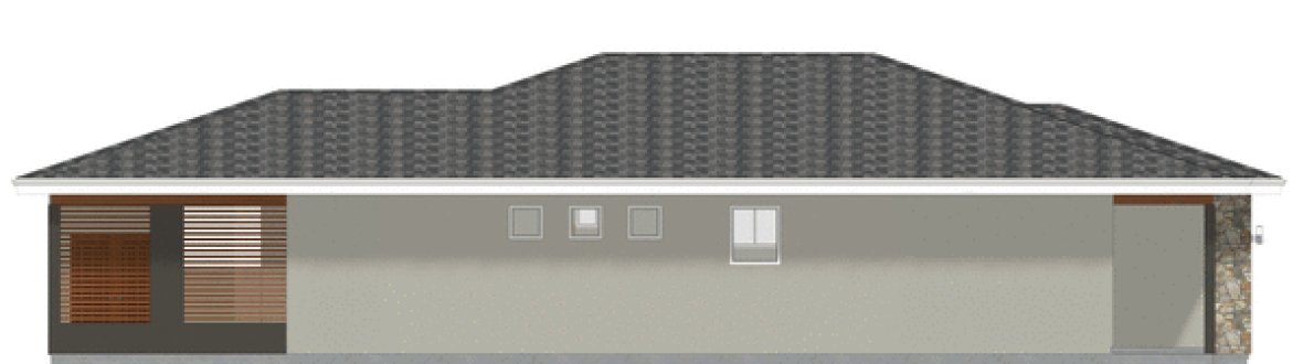 Left Elevation for House Plan #195454