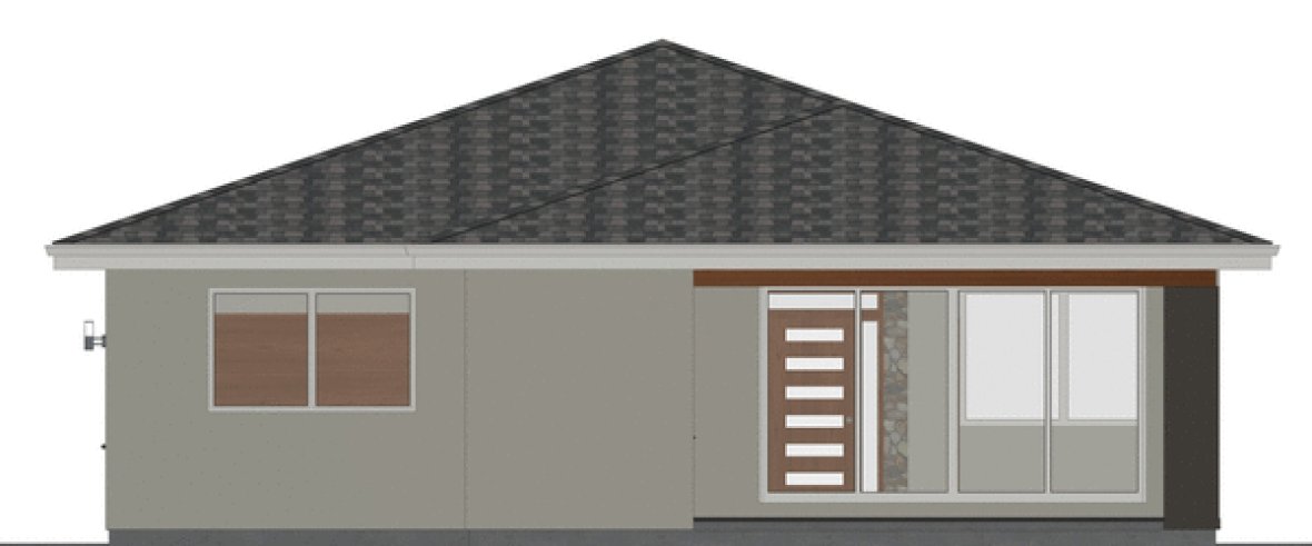 Rear Elevation for House Plan #195454