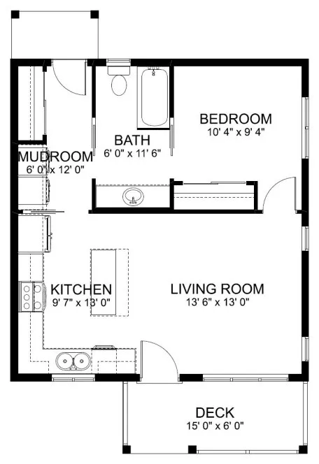 Main Floor Plan for House Plan #836420