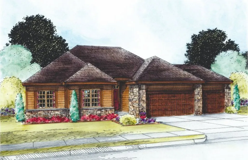 Full Rendering for House Plan #151761