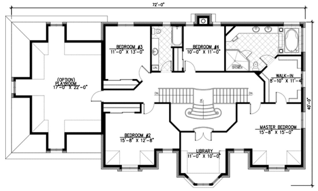 Second Floor Plan for House Plan #420253