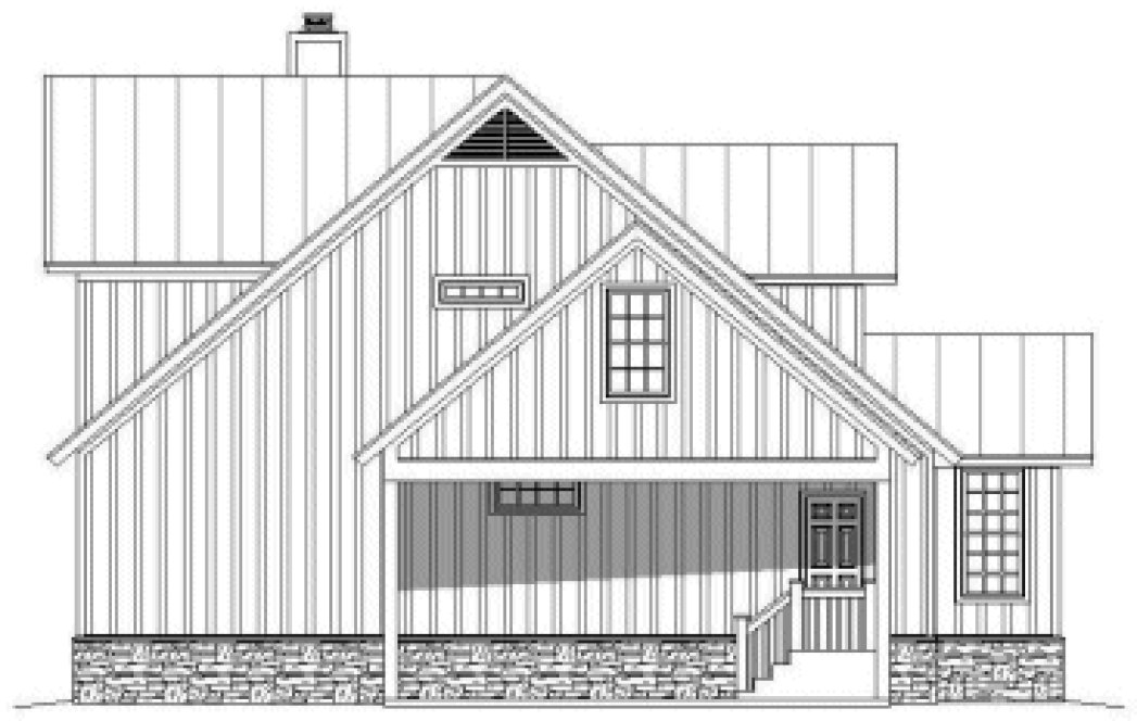 Left Elevation for House Plan #699222