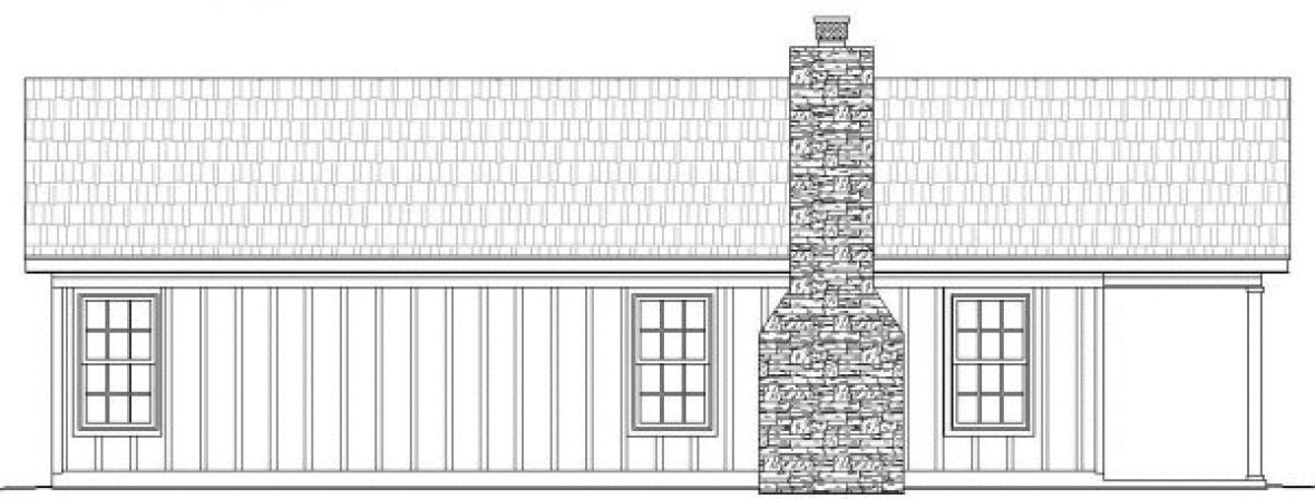Left Elevation for House Plan #691001