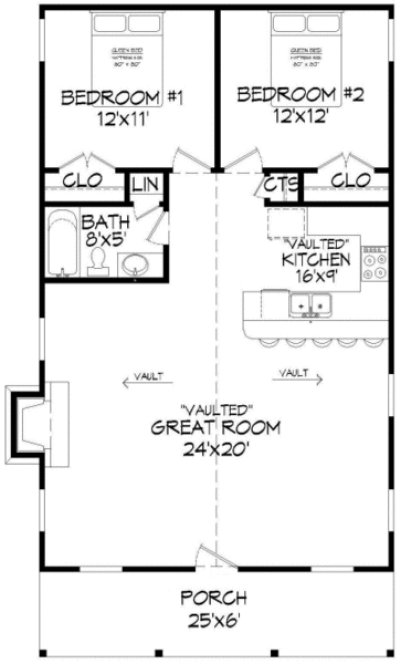 Main Floor Plan for House Plan #691001