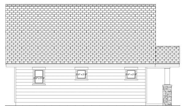 Left Elevation for House Plan #195525