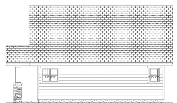 Right Elevation for House Plan #195525