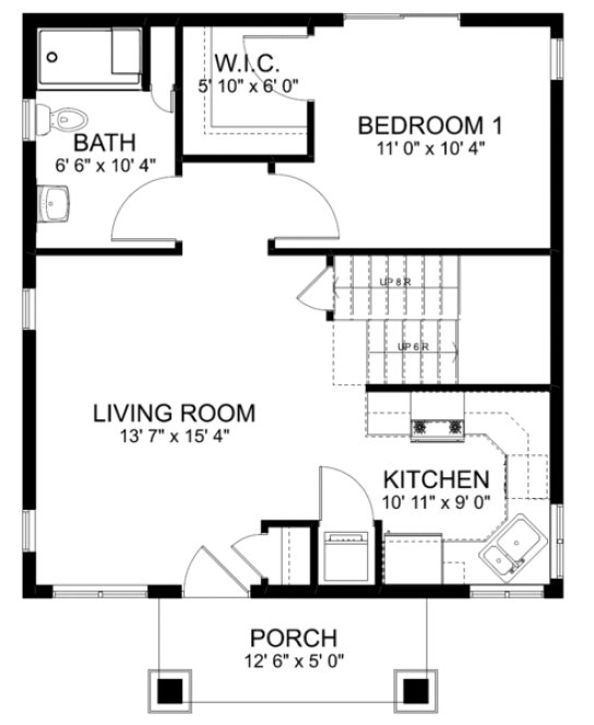 Main Floor Plan for House Plan #195525