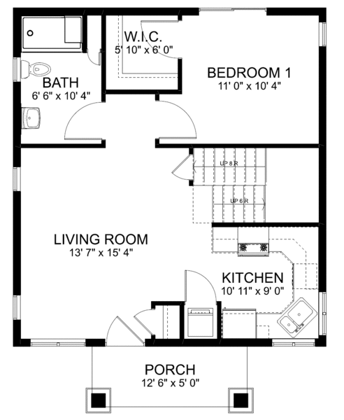 Main Floor Plan for House Plan #195525