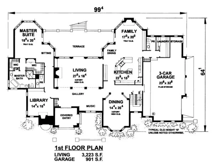 Main Floor Plan for House Plan #153864