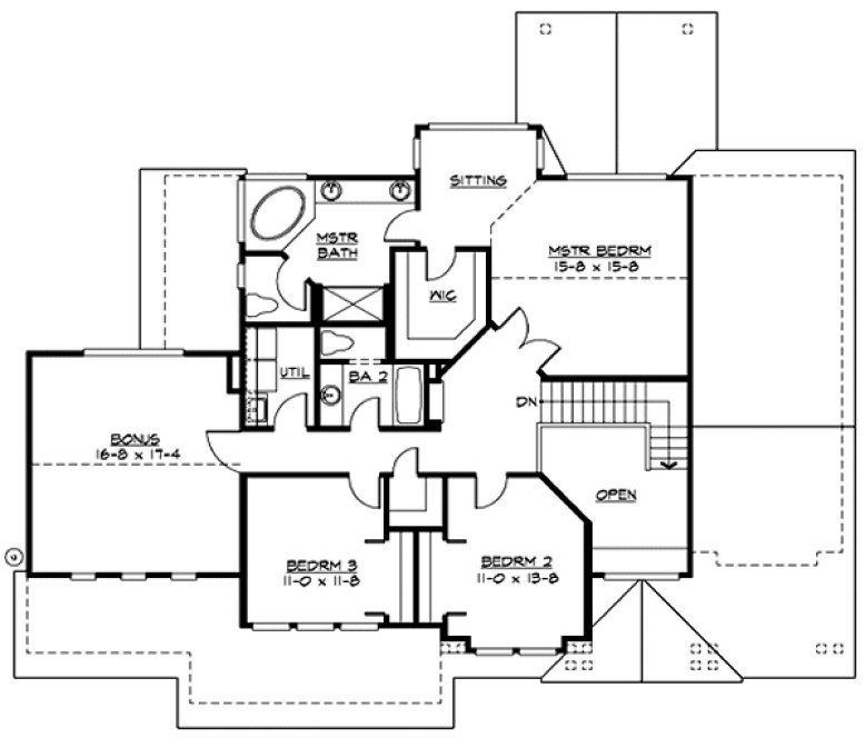 Second Floor Plan for House Plan #330292