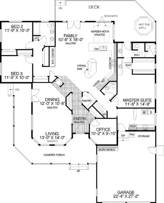 Main Floor Plan for House Plan #161223