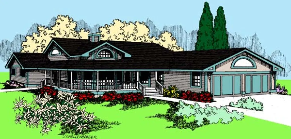 Full Rendering for House Plan #161223